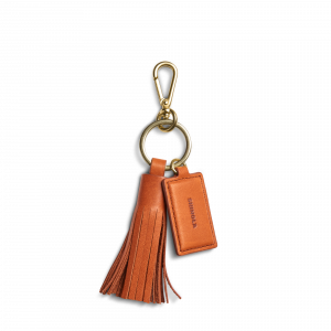 Shinola Leather Tassel Keychain - Rust