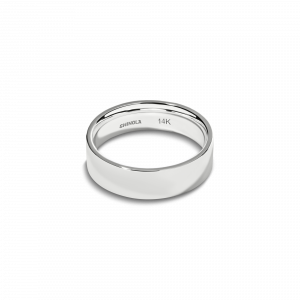 Shinola 6mm Flat White Gold Band