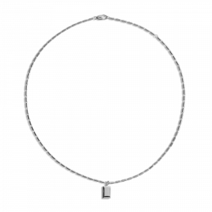 Shinola Petite Rectangular Tag Necklace