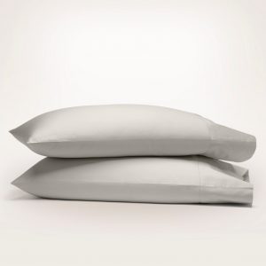 Bollandbranch Signature Hemmed Pillowcase Set - Pewter (Personalized)