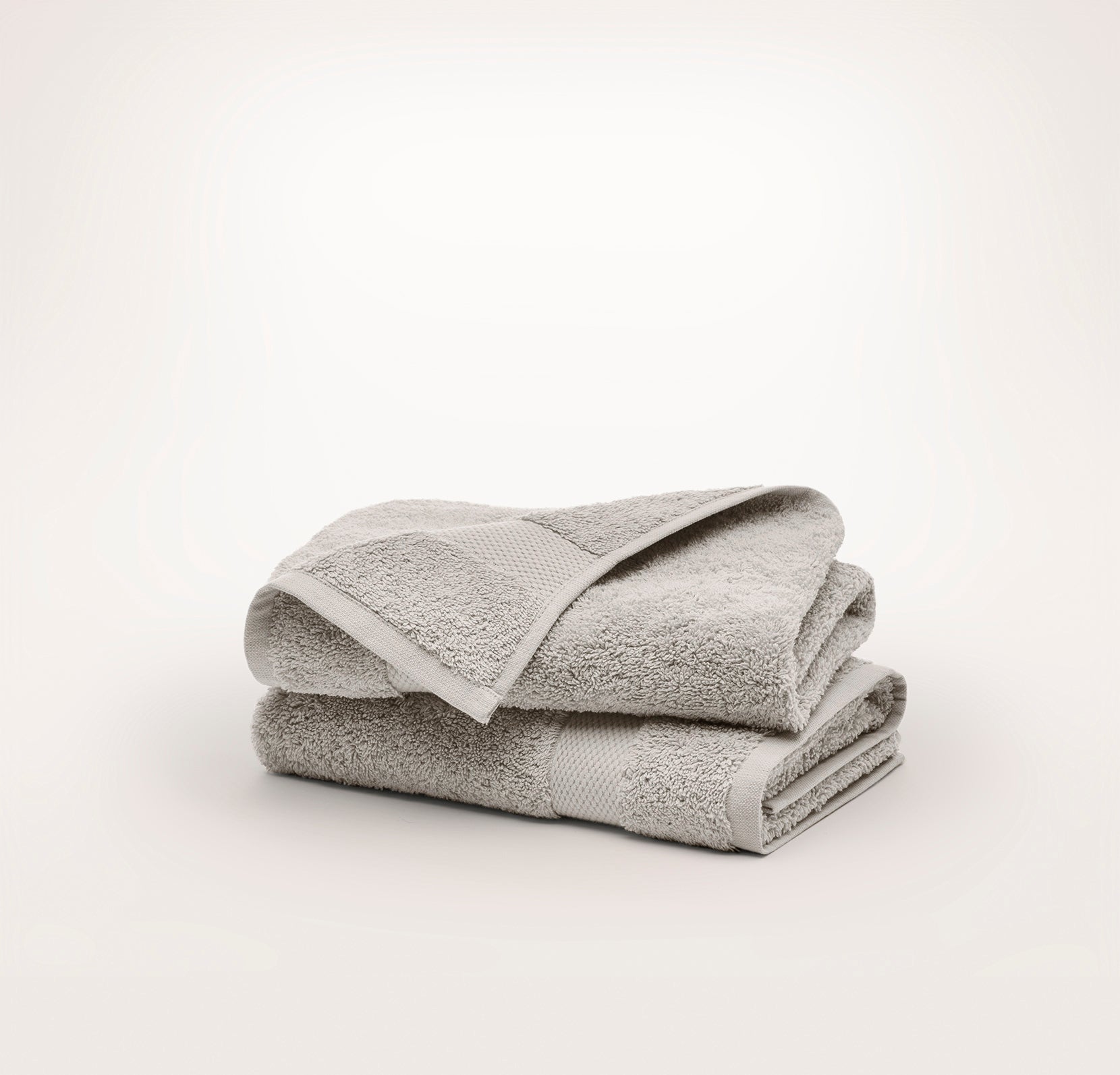 Bollandbranch Plush Hand Towels (Pair) - Pewter (Personalized)
