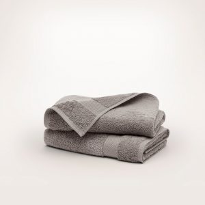 Bollandbranch Plush Hand Towels (Pair) - Stone (Personalized)