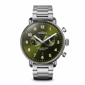 Shinola Canfield Chronograph Watch - Dark Olive