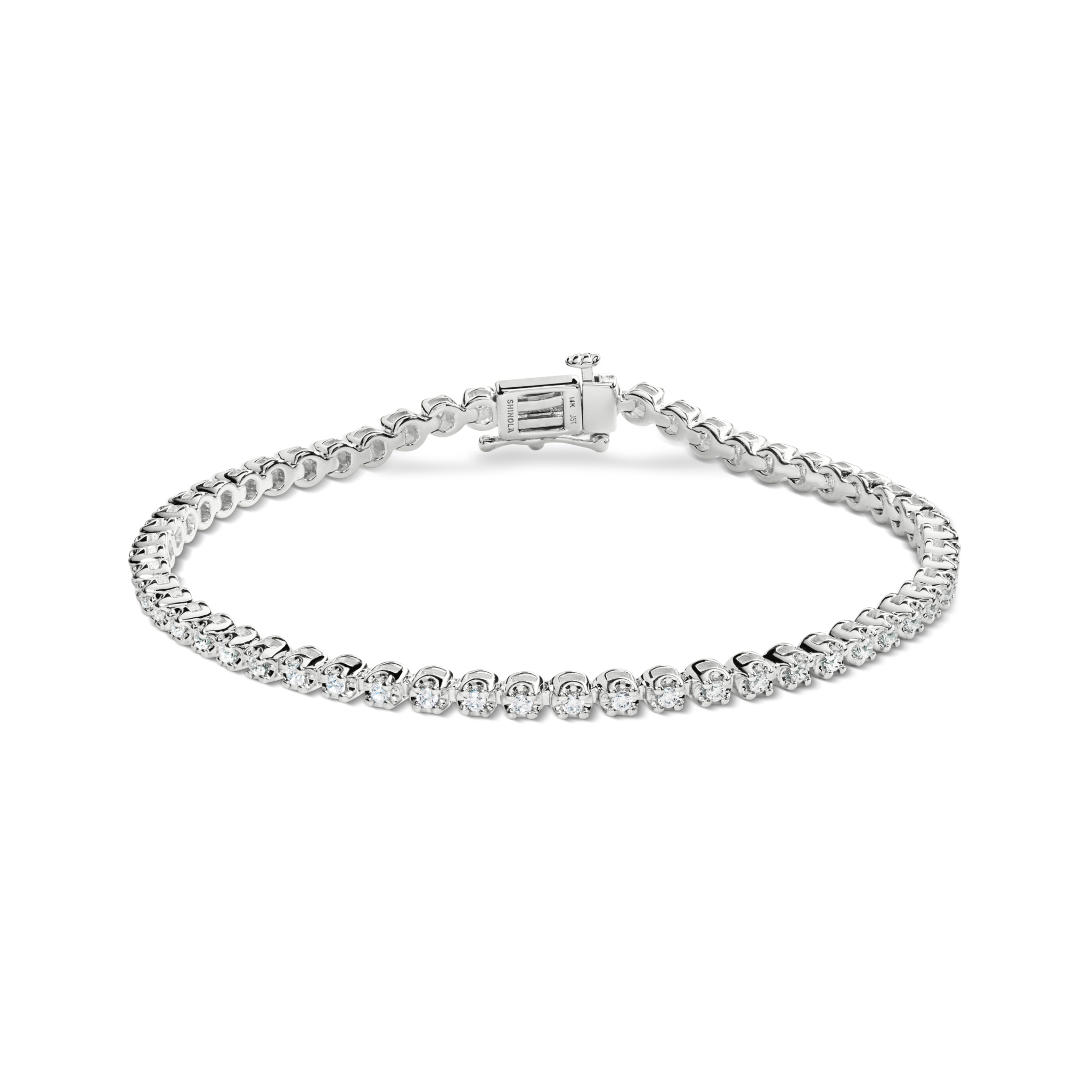 Shinola 1 Carat 7" Diamond Tennis Bracelet - White Gold