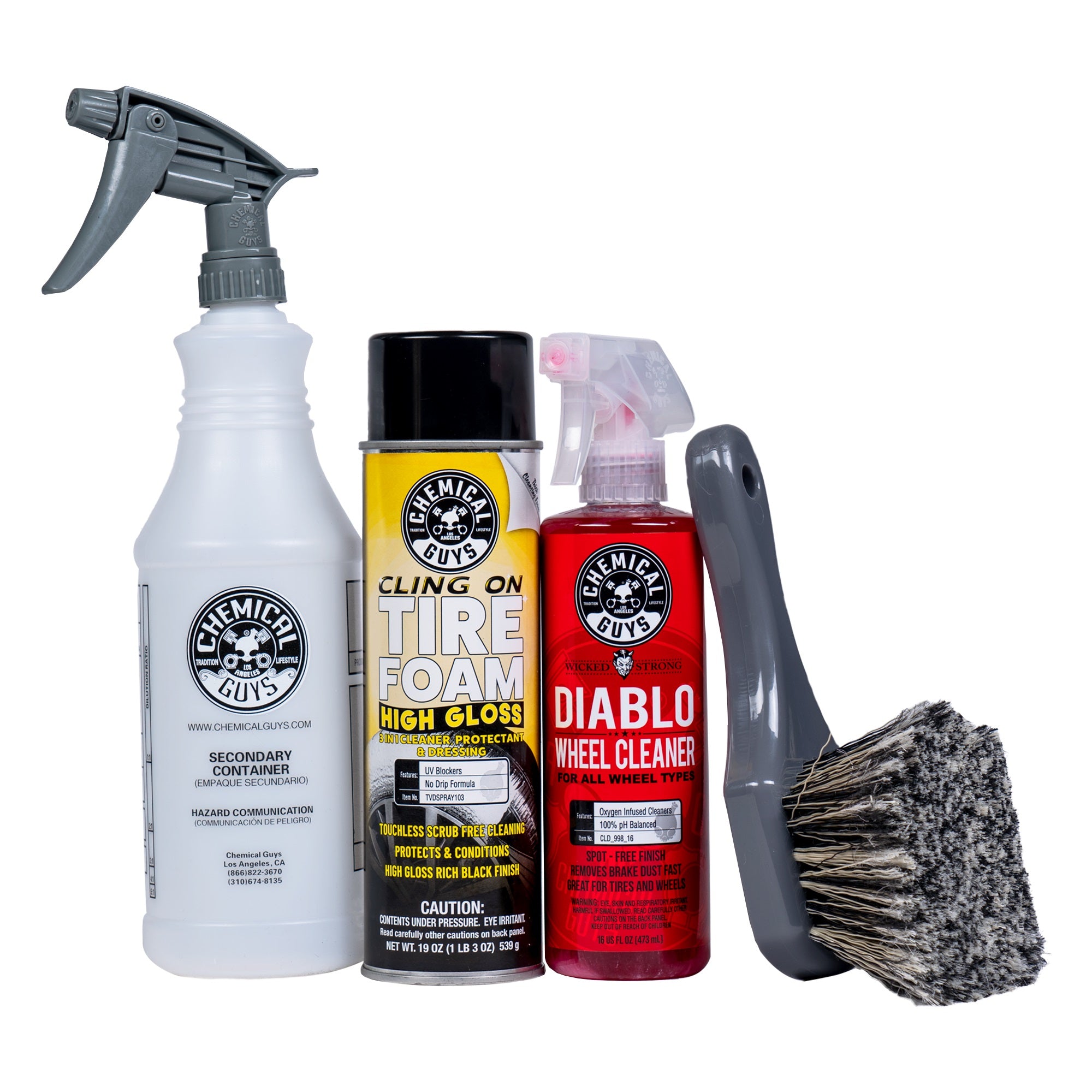 Chemical Guys The Diablo Wheel Cleaning & Tire Foaming Shine Kit