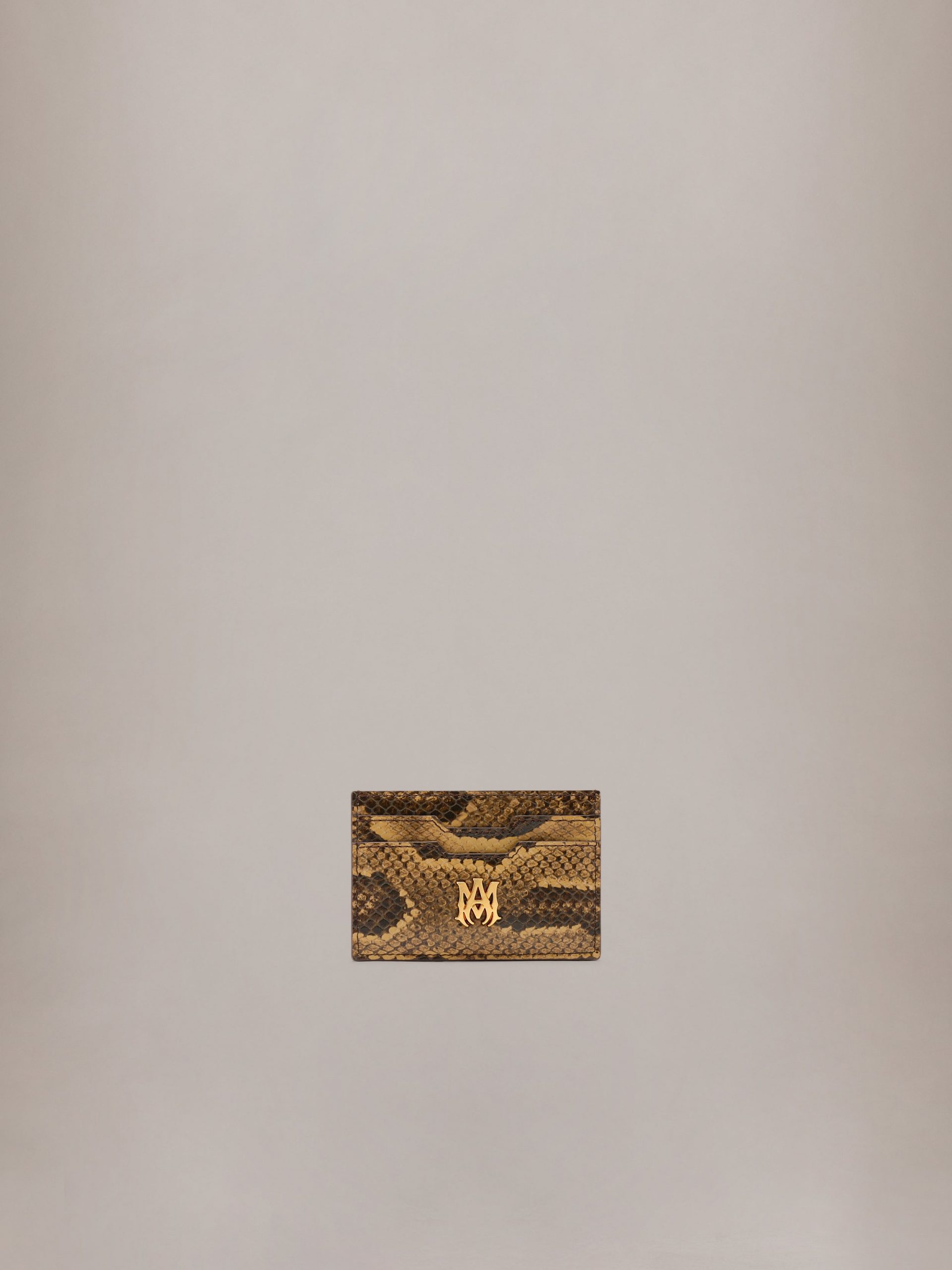 Amiri PYTHON EMBOSSED CARD HOLDER - Brown