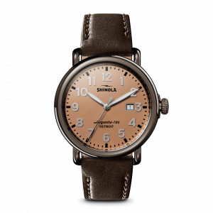 Shinola Runwell Watch - Rose Gold/Deep Brown