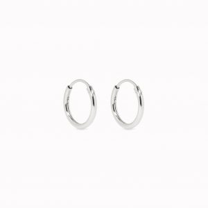 Linjer White Gold Hoops 10mm - Sonia