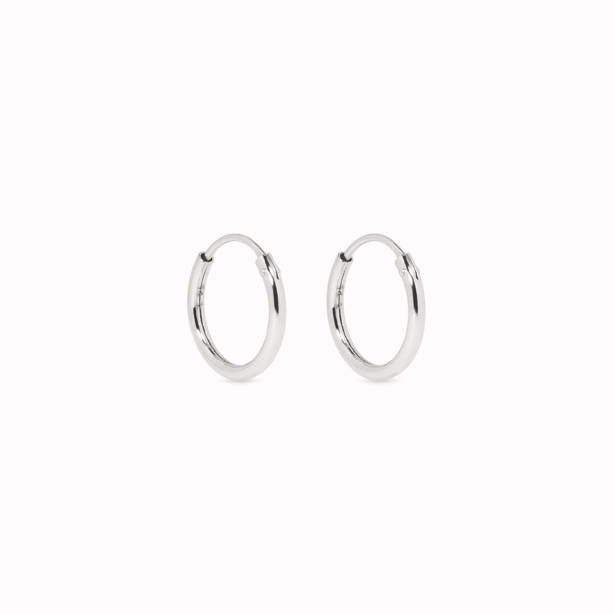 Linjer White Gold Hoops 10mm - Sonia