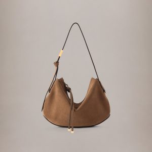 Amiri WOMEN - WOMEN'S SUEDE BABY BISCOTTO BAG - Brown