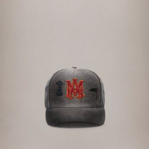 Amiri MA OUTLINE CANVAS HAT - Black