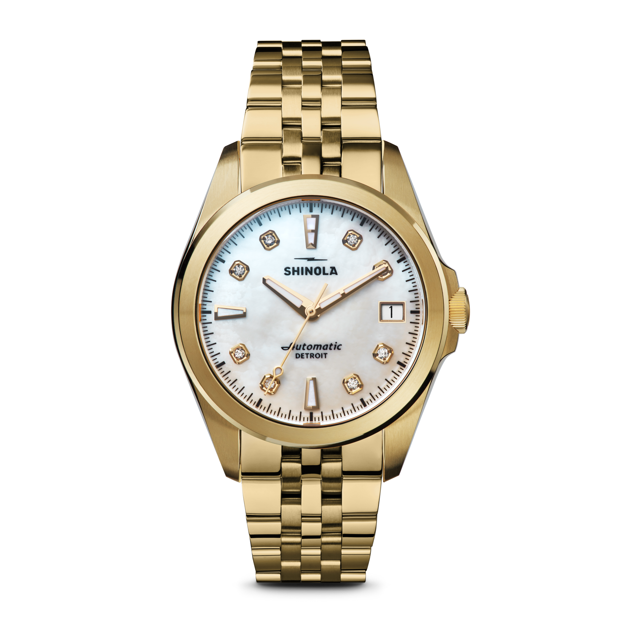 Shinola Circadian Monster Automatic Watch - Mother of Pearl Diamond