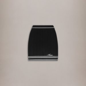 Amiri WOMEN - WOMEN'S SCRIPT KNIT MINI SKIRT - Black