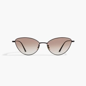 KHAITE x Oliver Peoples 1998C in Matte Black and Soft Tan Gradient