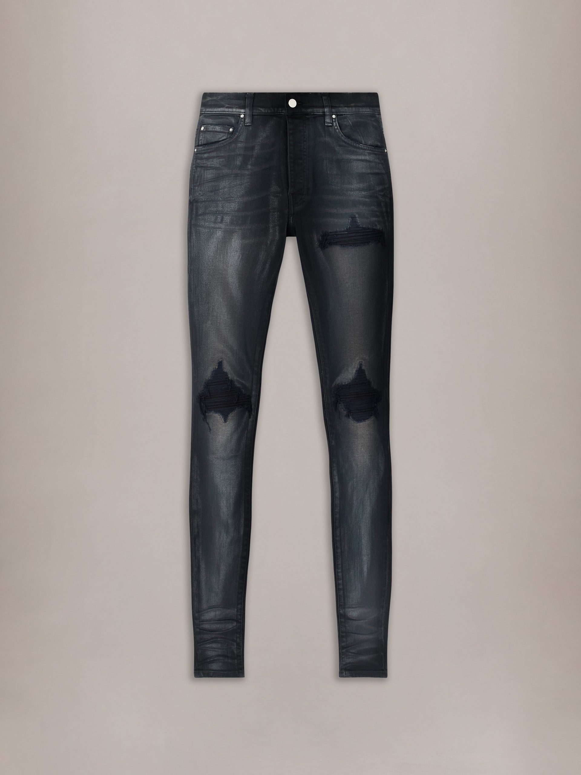 Amiri WAXED MX1 JEAN - Waxed Dusty Black
