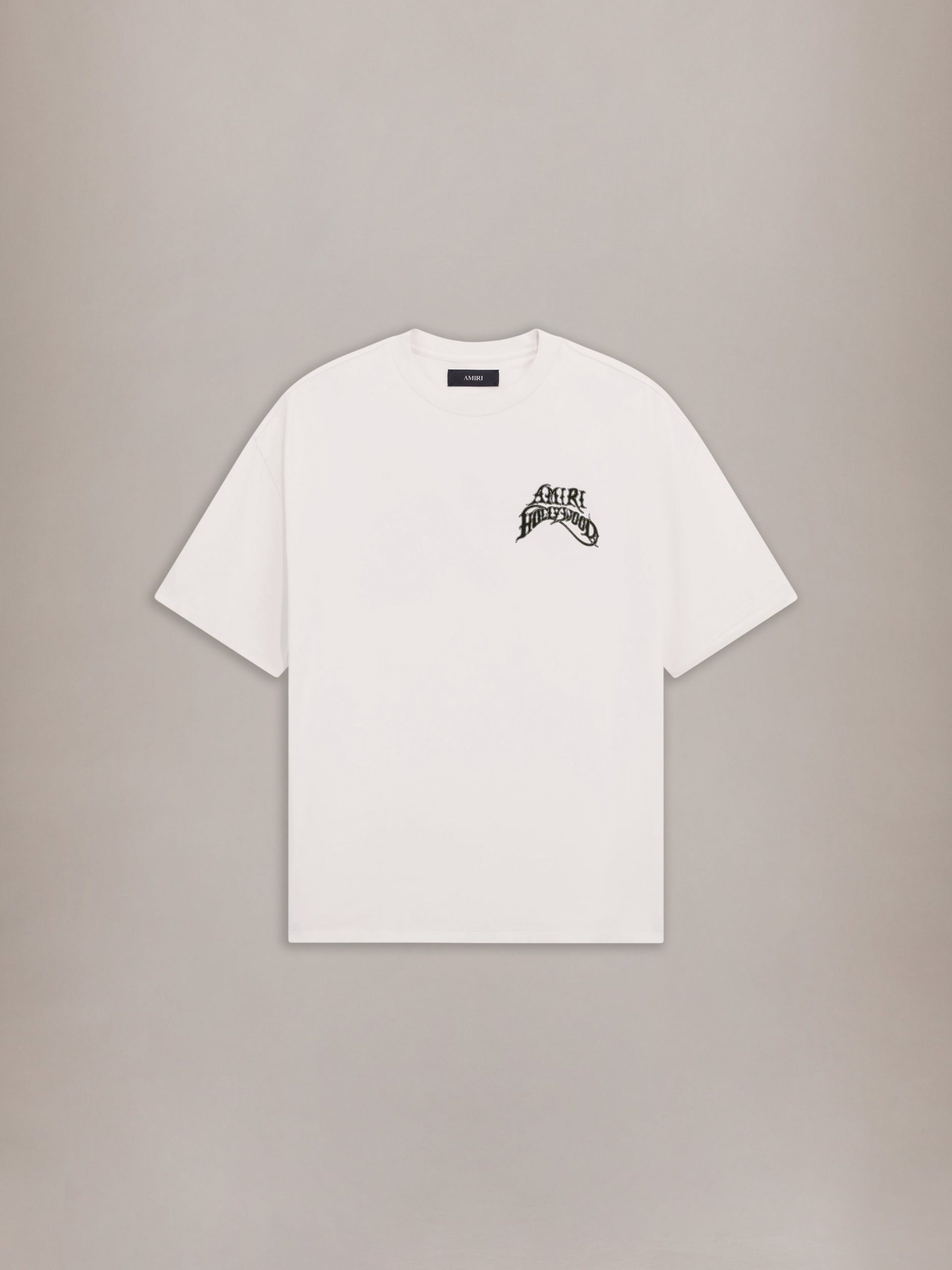 AMIRI HOLLYWOOD LIGHTWEIGHT JERSEY SKATE TEE - Ivory