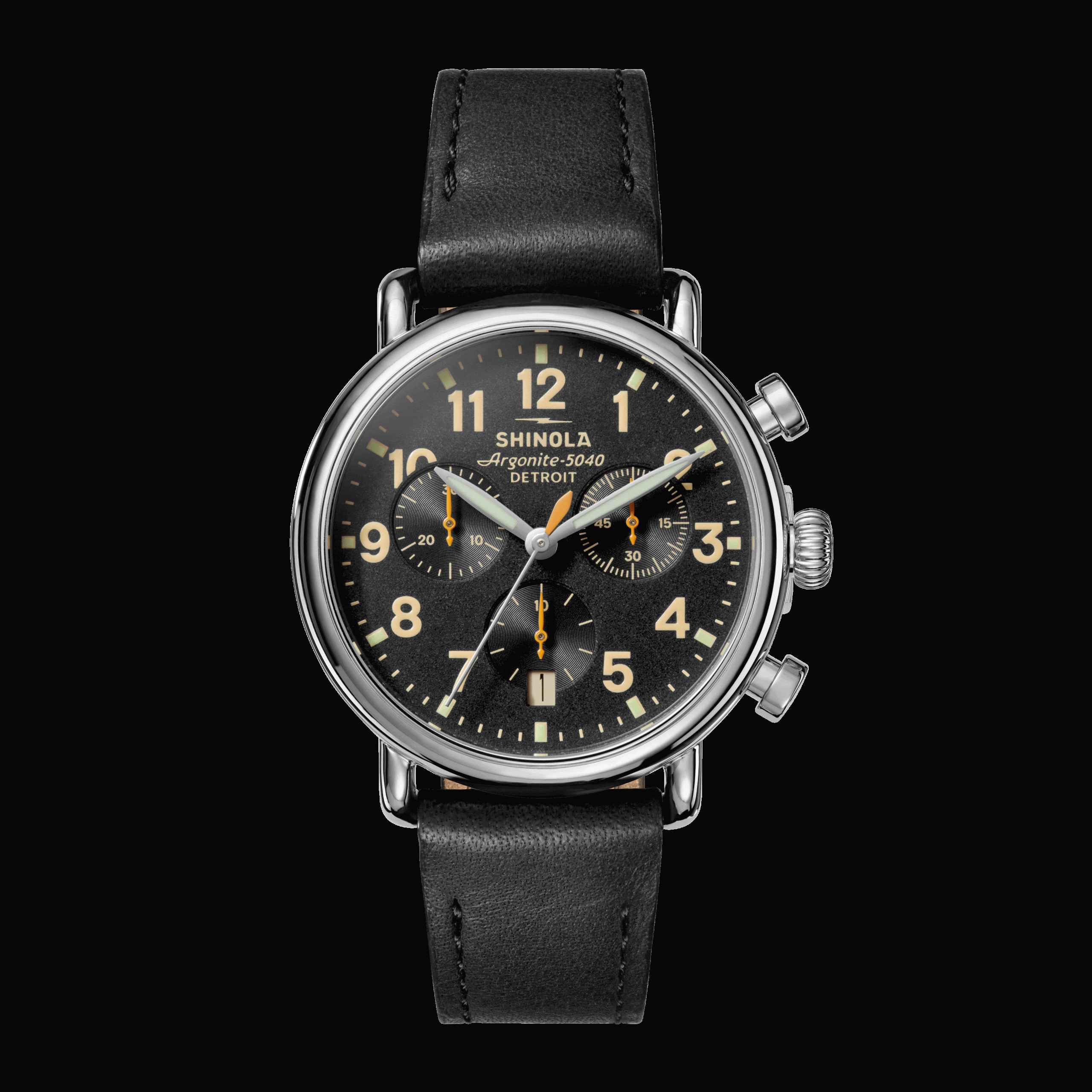Shinola Runwell Chronograph Watch - Exclusive Black