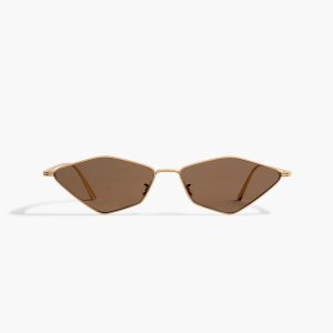 KHAITE x Oliver Peoples 2001C in Gold and Brown