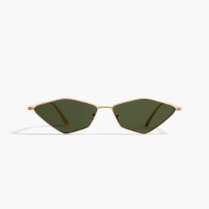 KHAITE x Oliver Peoples 2001C in Gold and Vibrant Green
