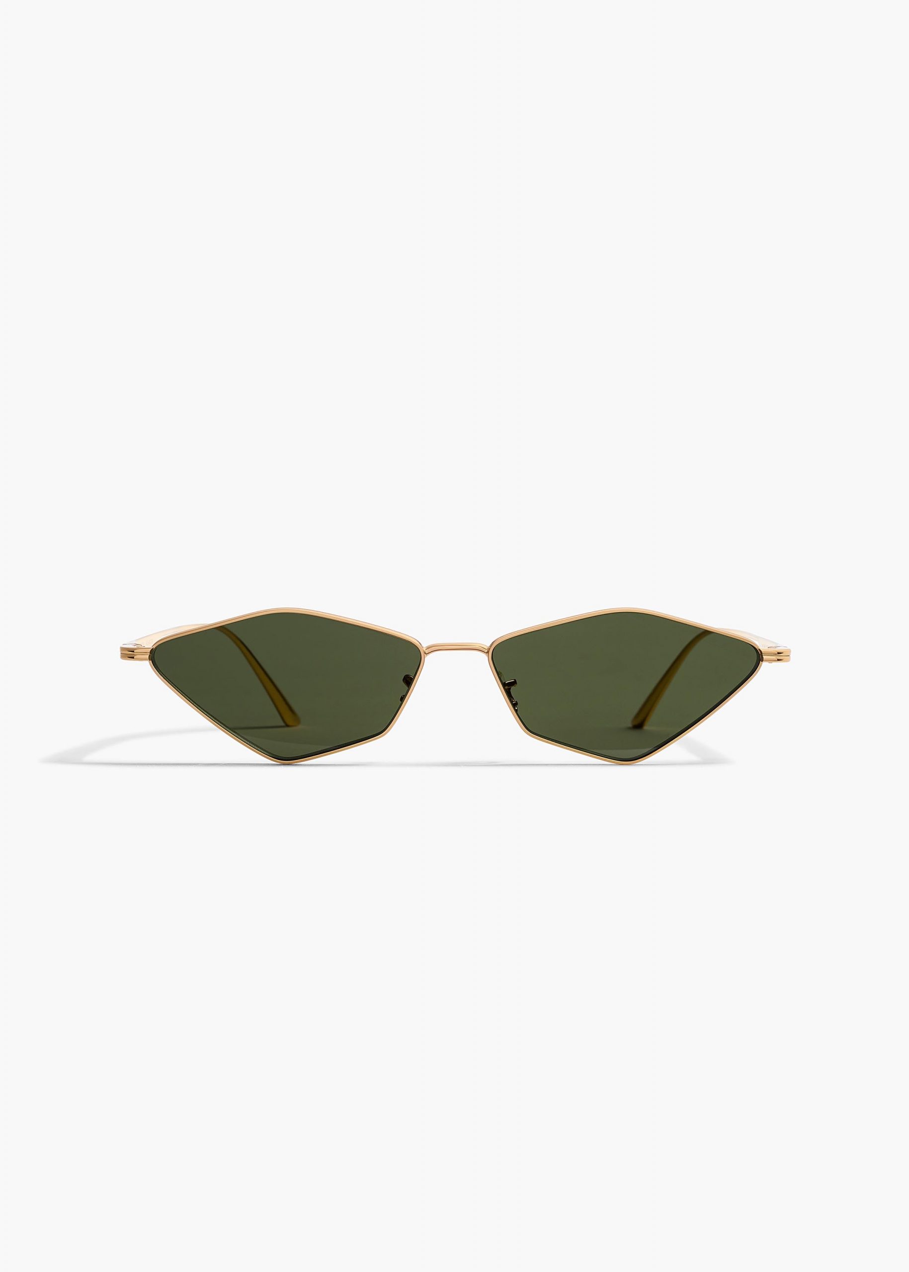 KHAITE x Oliver Peoples 2001C in Gold and Vibrant Green