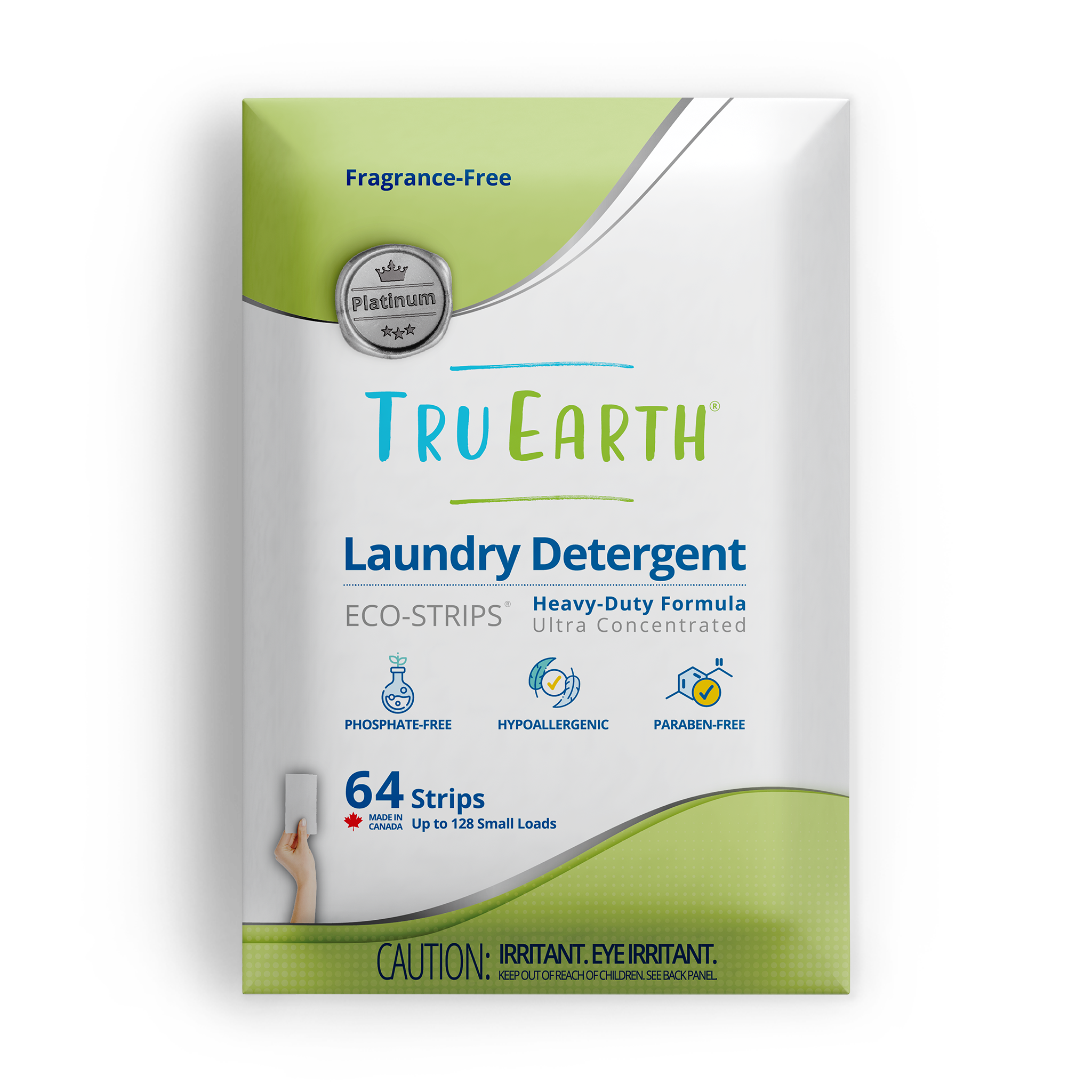 Tru Earth Platinum Laundry Detergent - Fragrance-Free / 64 Strips