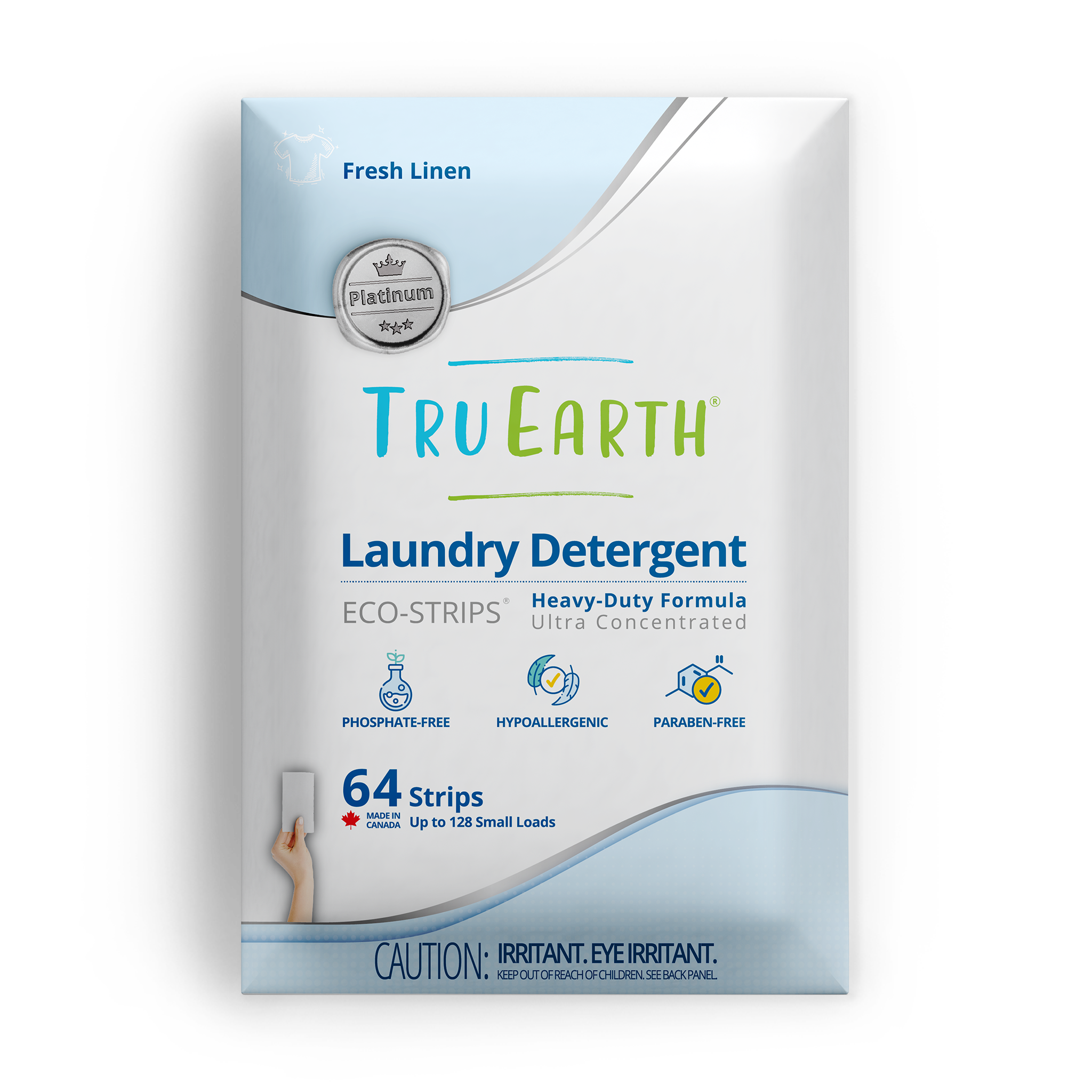 Tru Earth Platinum Laundry Detergent - Fresh Linen / 64 Strips