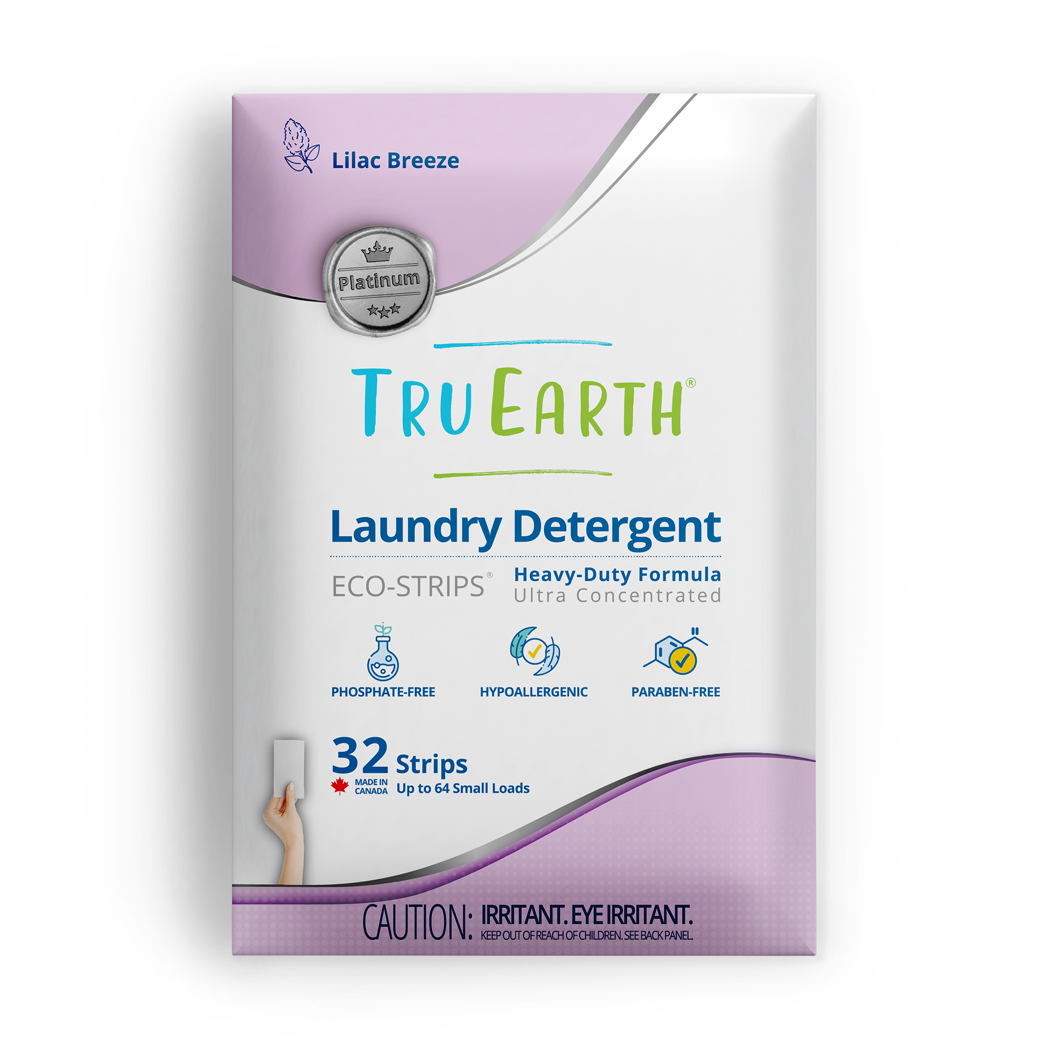 Tru Earth Platinum Laundry Detergent - Lilac Breeze / 32 Strips