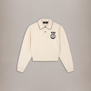 Amiri WOMEN - WOMEN'S COLLEGIATE POLO - Alabaster