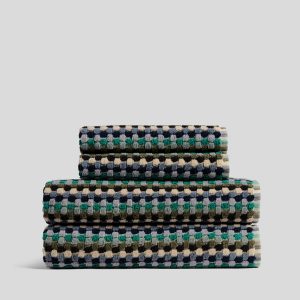 Parachute 2+2 Organic Mosaic Bath Bundle - Sea