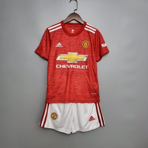 E Jerseys Man United Home Kids Shirt 20/21