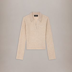 WOMEN - WOMEN'S AMIRI SOFT RIB KNIT POLO - Fossil