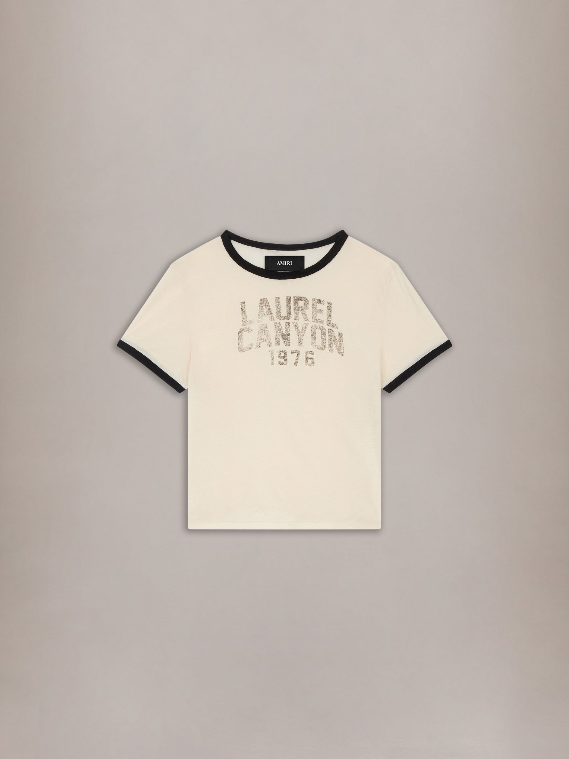 Amiri WOMEN - WOMEN'S LAUREL CANYON RINGER TEE - Alabaster