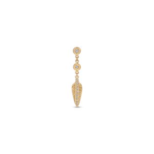 Jacquie Aiche 2 Diamond Pave Baby Feather Drop Stud