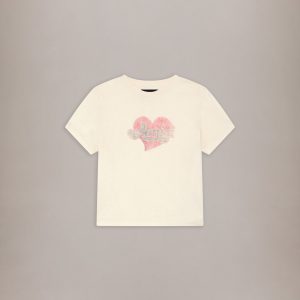 WOMEN - WOMEN'S AMIRI HEART TEE - Alabaster