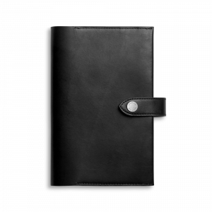 Shinola Medium Snap Journal Cover - Black Vachetta