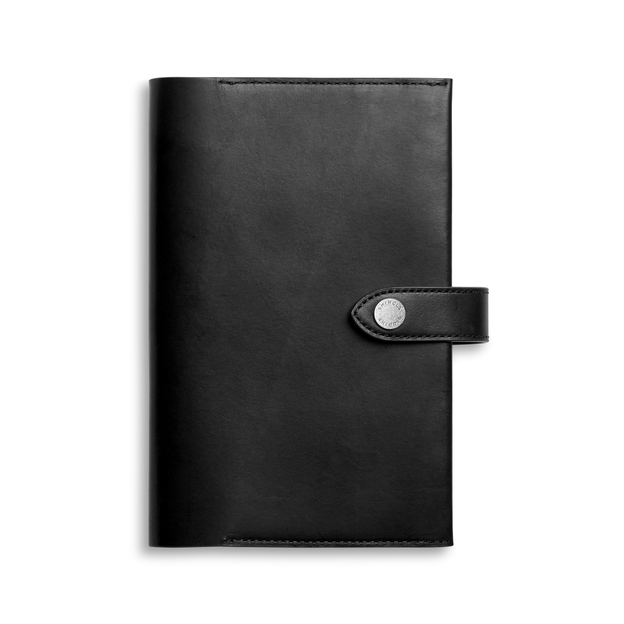 Shinola Medium Snap Journal Cover - Black Vachetta