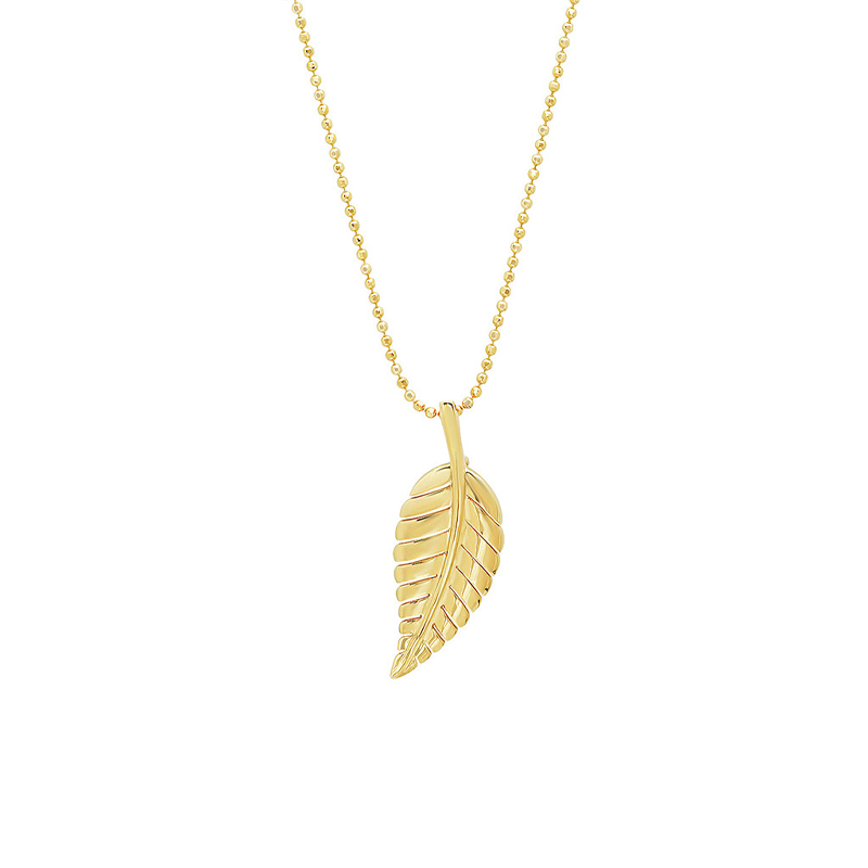 Jennifer Meyer Small Leaf Necklace