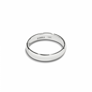 Shinola 4mm Round White Gold Band