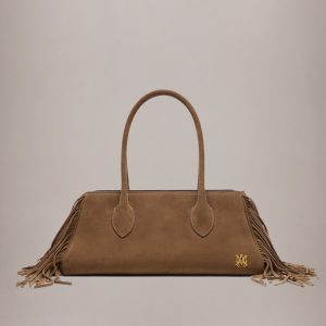 Amiri WOMEN - WOMEN'S FRINGE 40 SHOULDER BAG - Brown