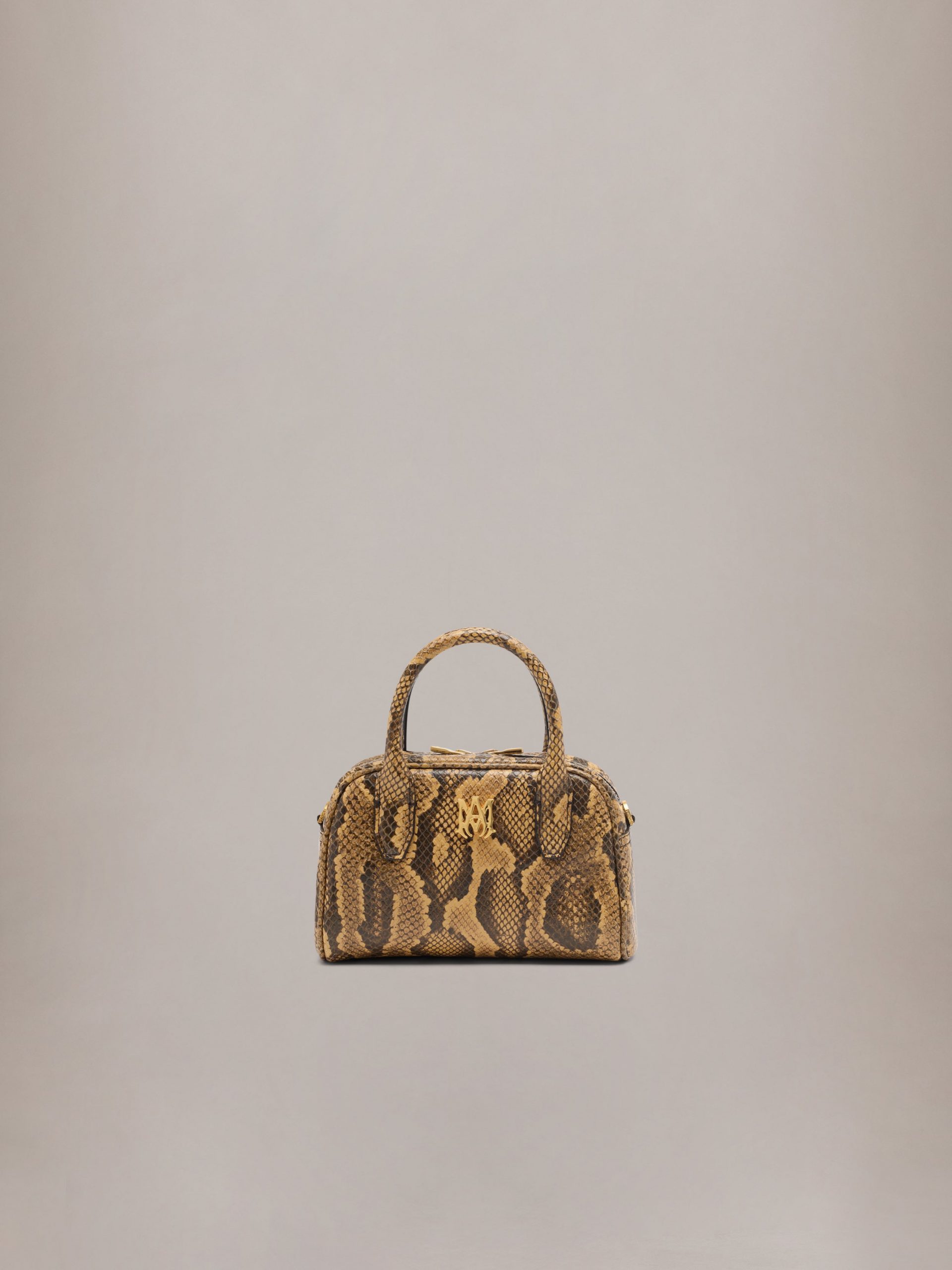 Amiri WOMEN - WOMEN'S PYTHON EMBOSSED MICRO MA BOWLING BAG - Brown