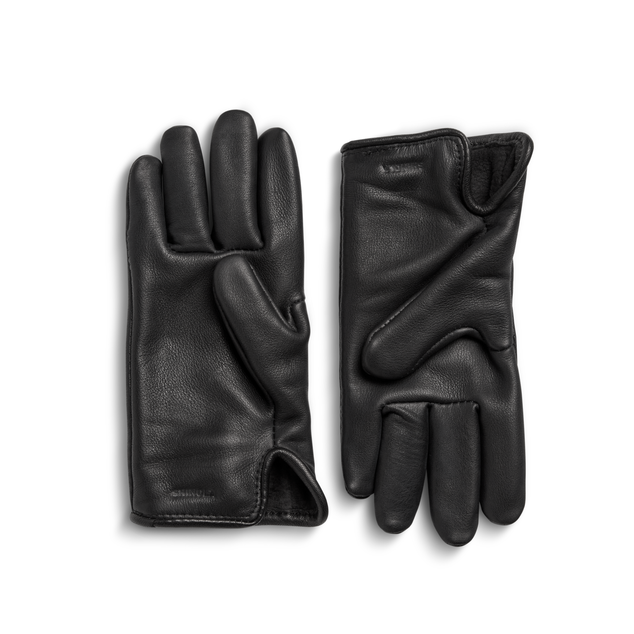 Shinola Lined Leather Gloves - Black