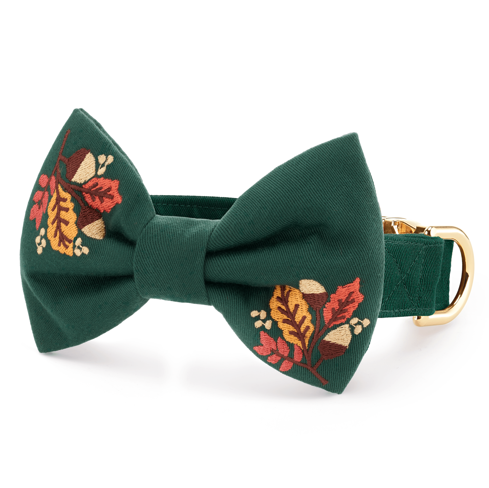 The Foggy Dog Fall Foliage Embroidered Bow Tie Collar