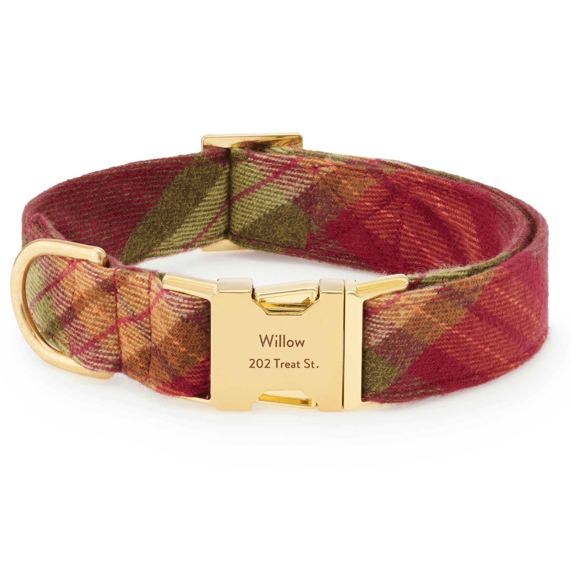 The Foggy Dog Orchard Plaid Flannel Dog Collar