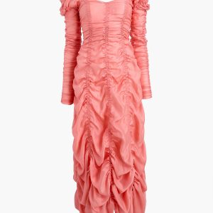 Khaite Judith Dress in Coral