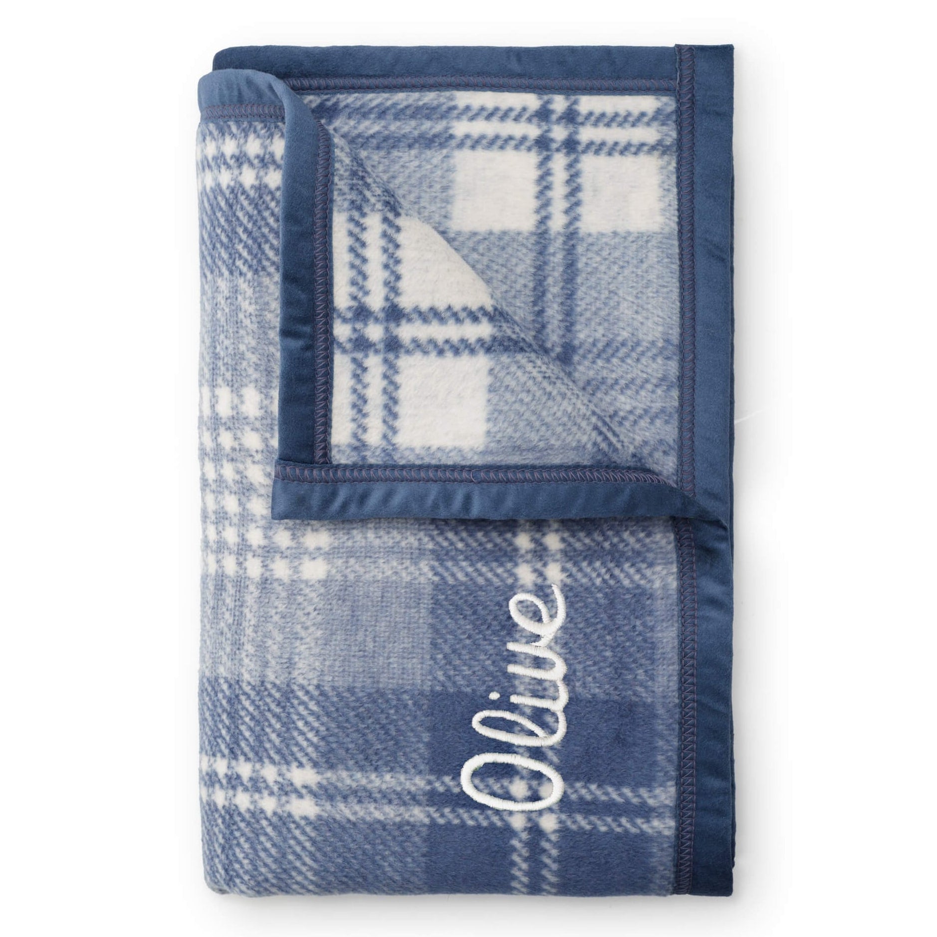 The Foggy Dog ChappyWrap x TFD Blue Frost Plaid Dog Blanket