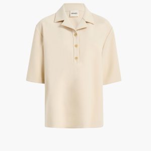 Khaite Loucin Top in Ivory Glow