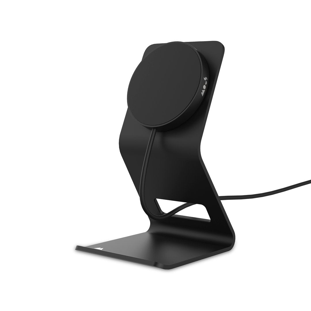 Mous Matte Black Wireless Charger and Stand