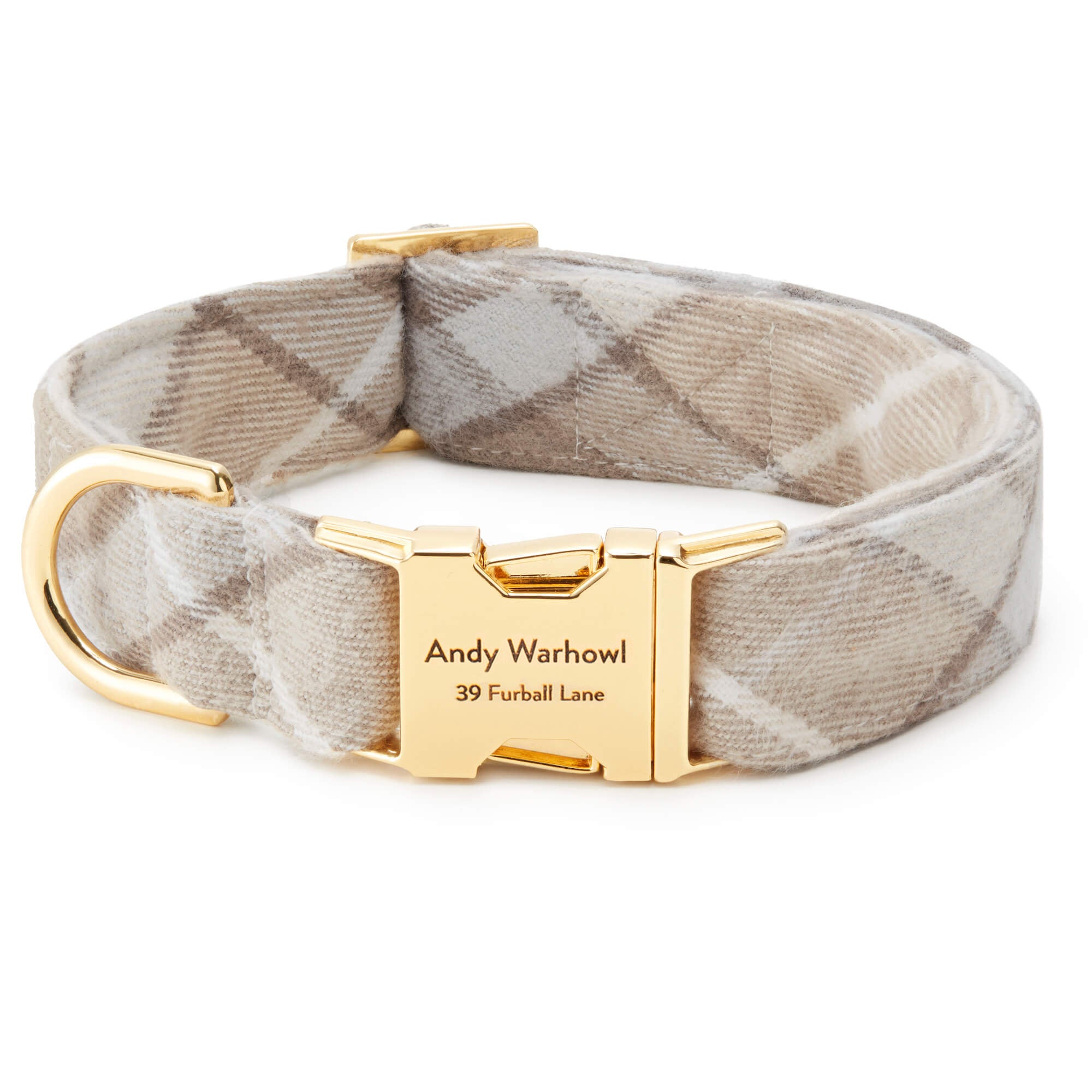 The Foggy Dog Andover Plaid Flannel Dog Collar