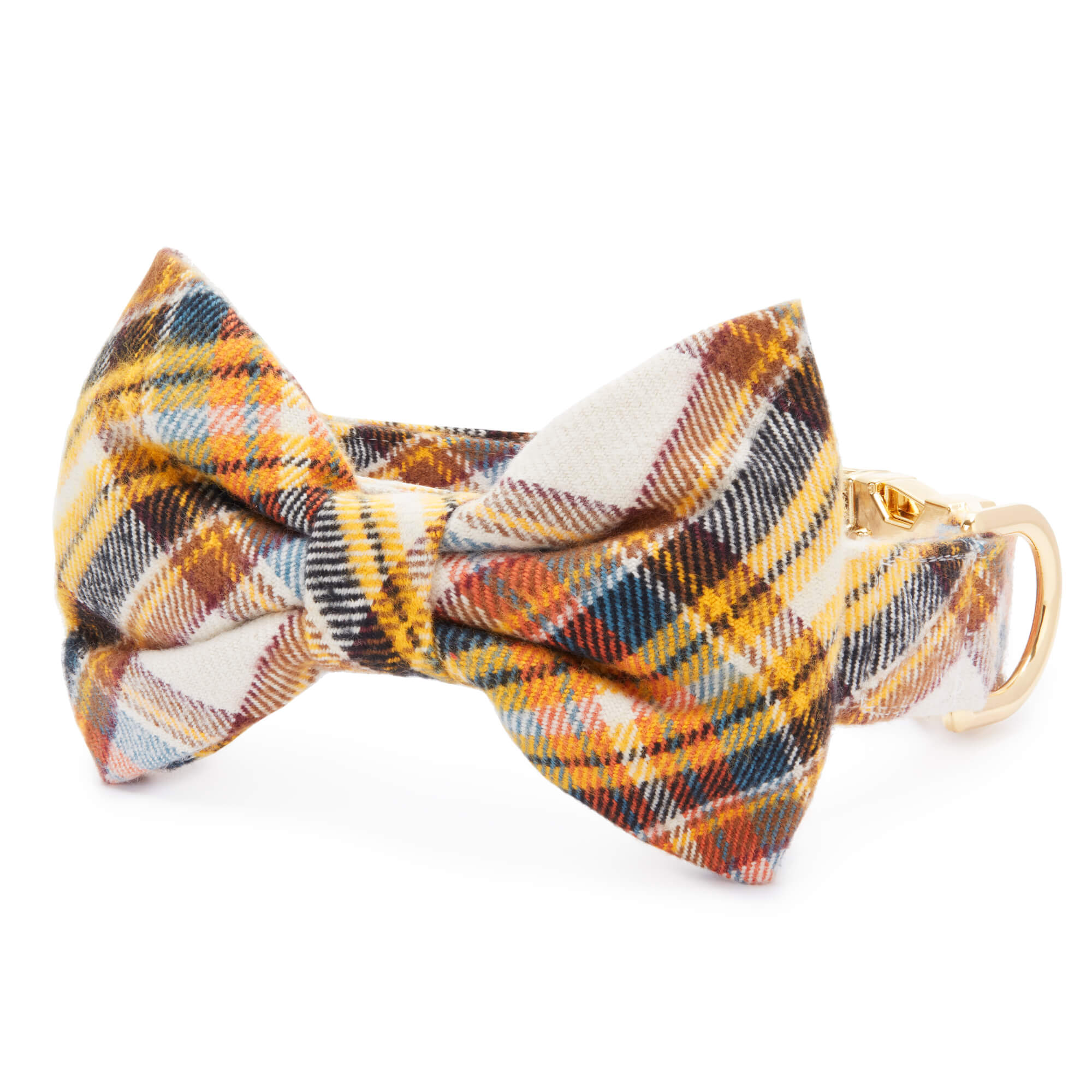 The Foggy Dog Cornucopia Plaid Flannel Bow Tie Collar