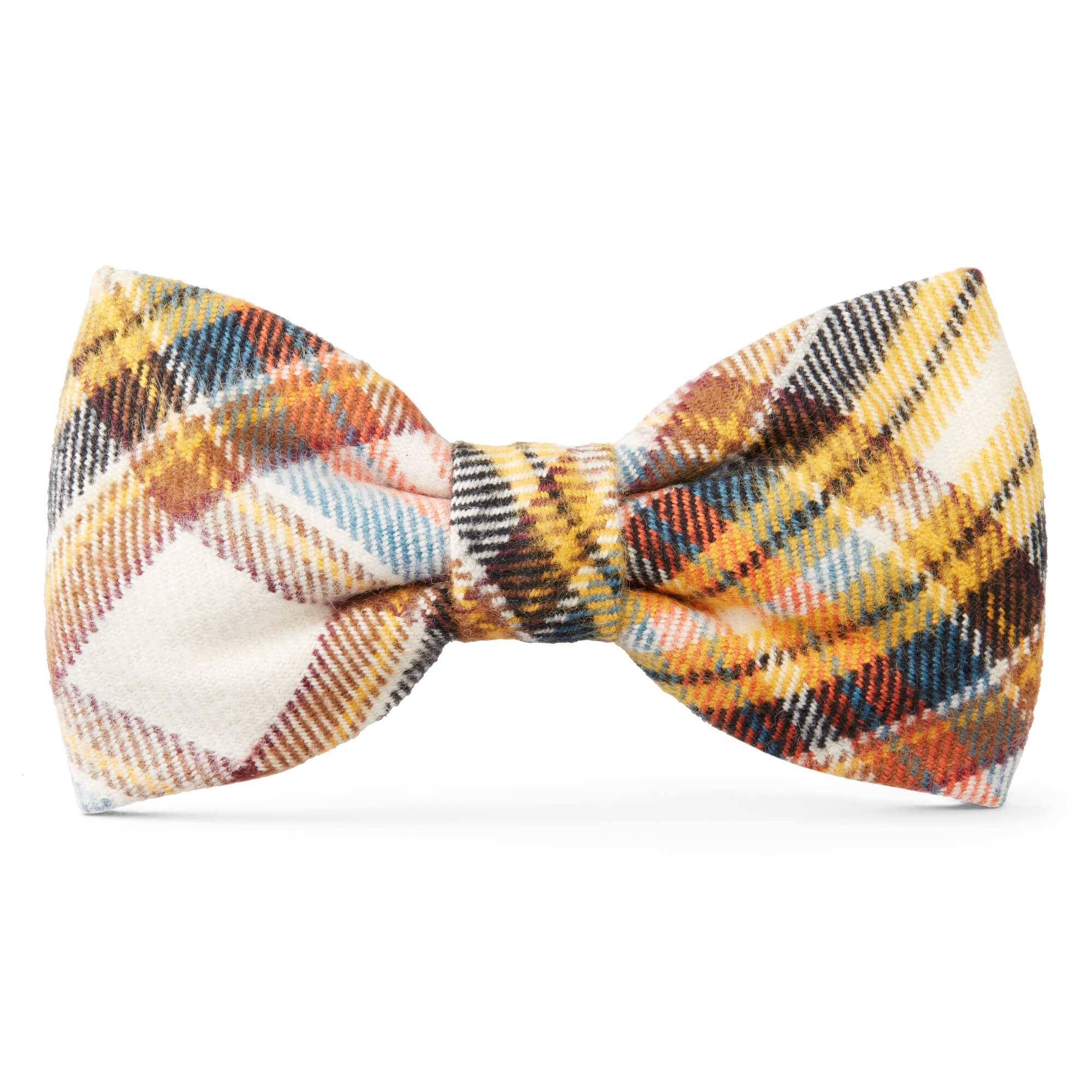 The Foggy Dog Cornucopia Plaid Flannel Dog Bow Tie